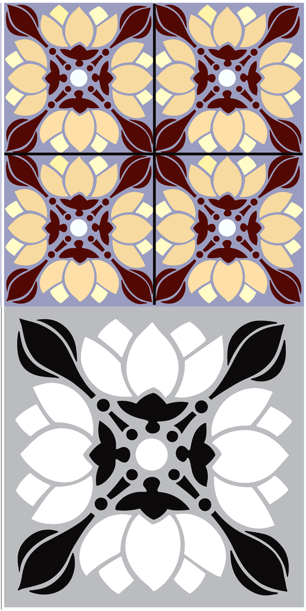 1. DE88 Art Nouveau Tile