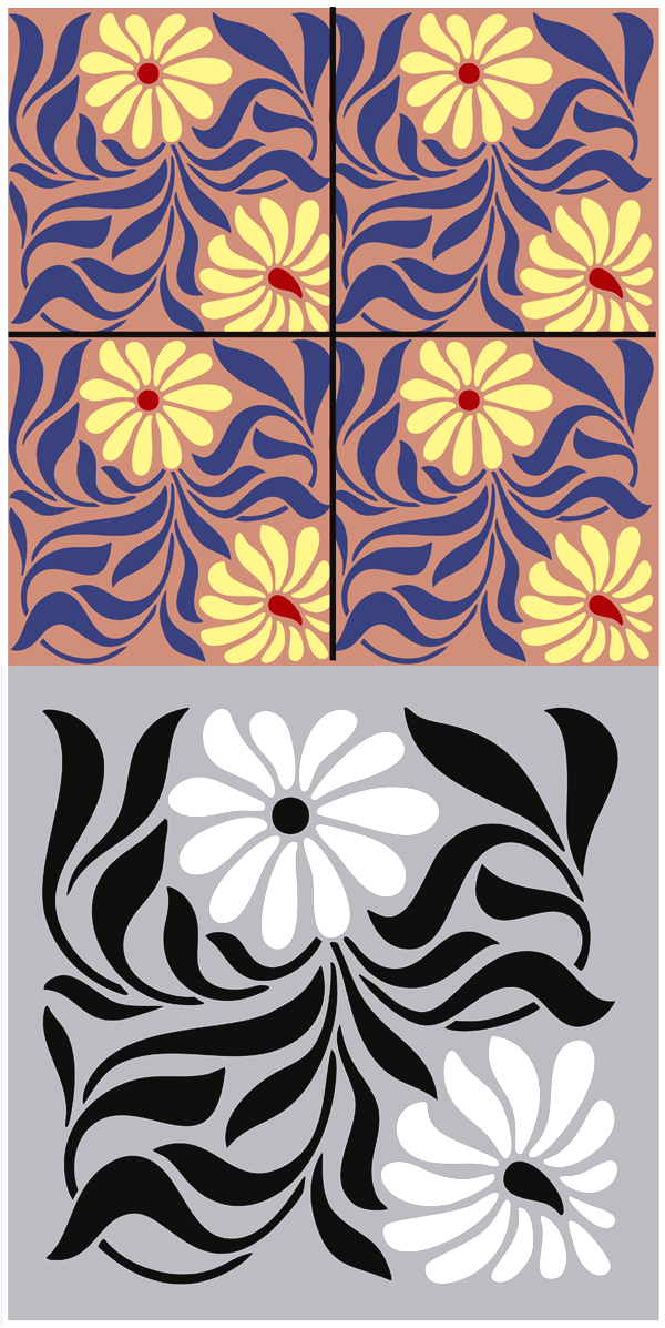19. DE226 Art Nouveau Tile
