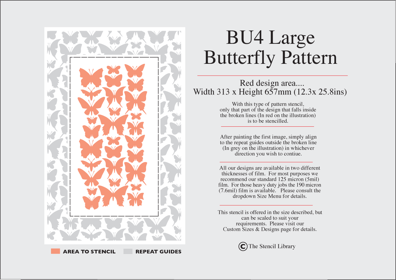 24. BU4 Large Butterfly Pattern