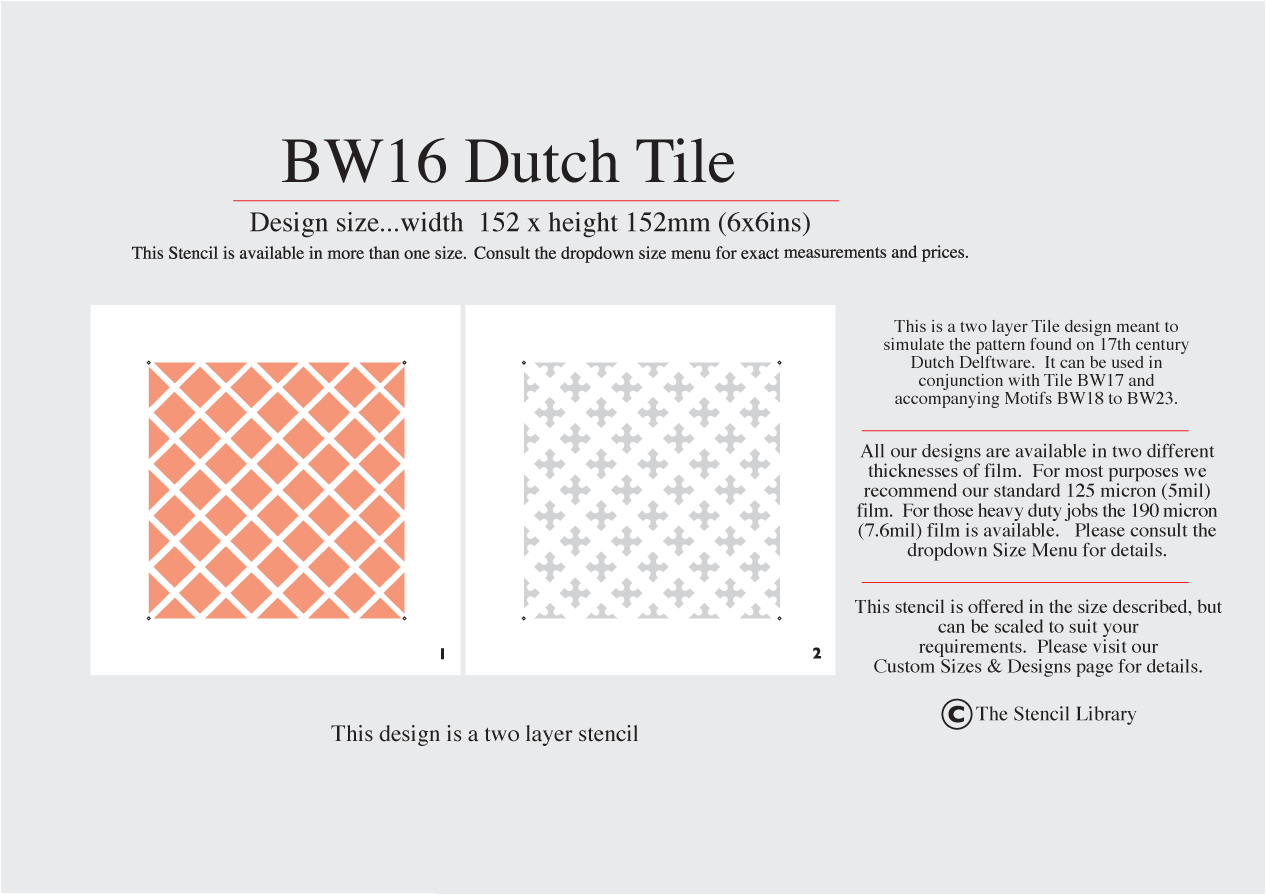 1. BW16 Dutch Tile No1