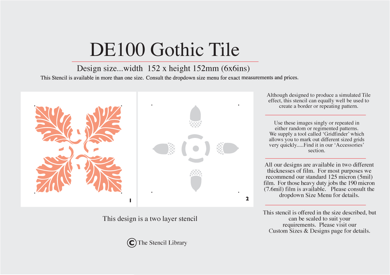 1. DE100 Gothic Tile No5