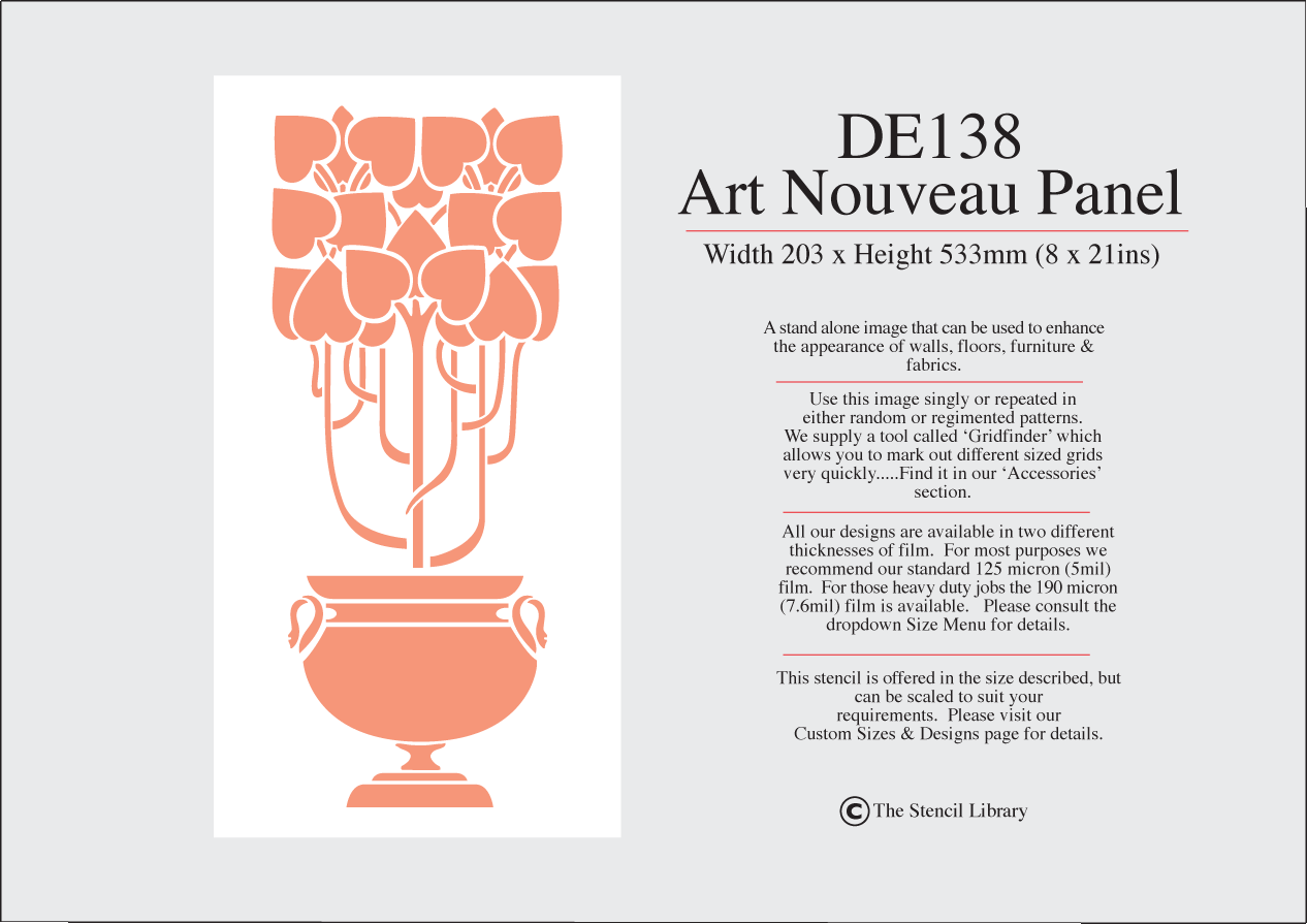 9. DE138 Art Nouveau Panel