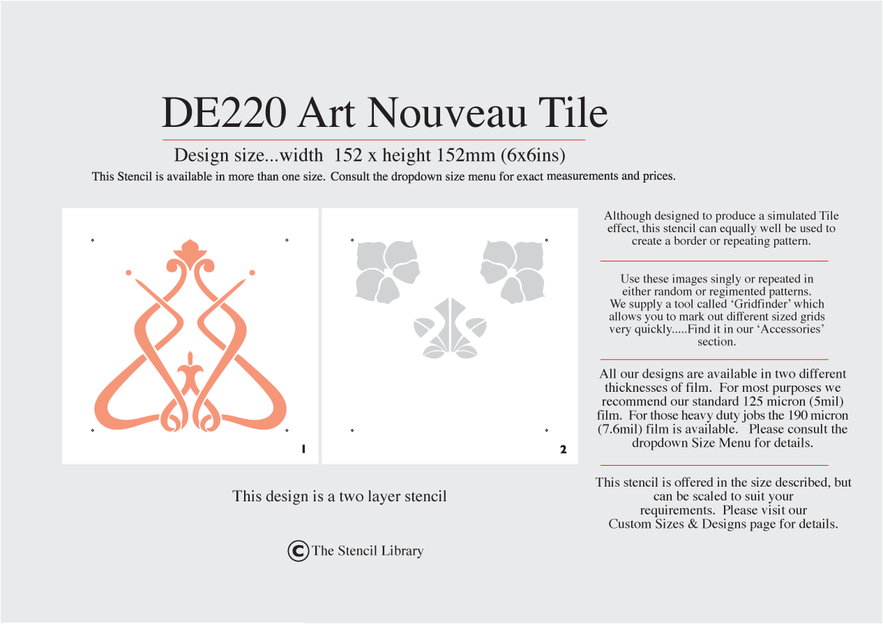 13. DE220 Art Nouveau Tile
