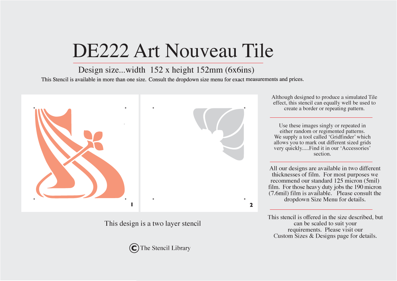 15. DE222 Art Nouveau Tile