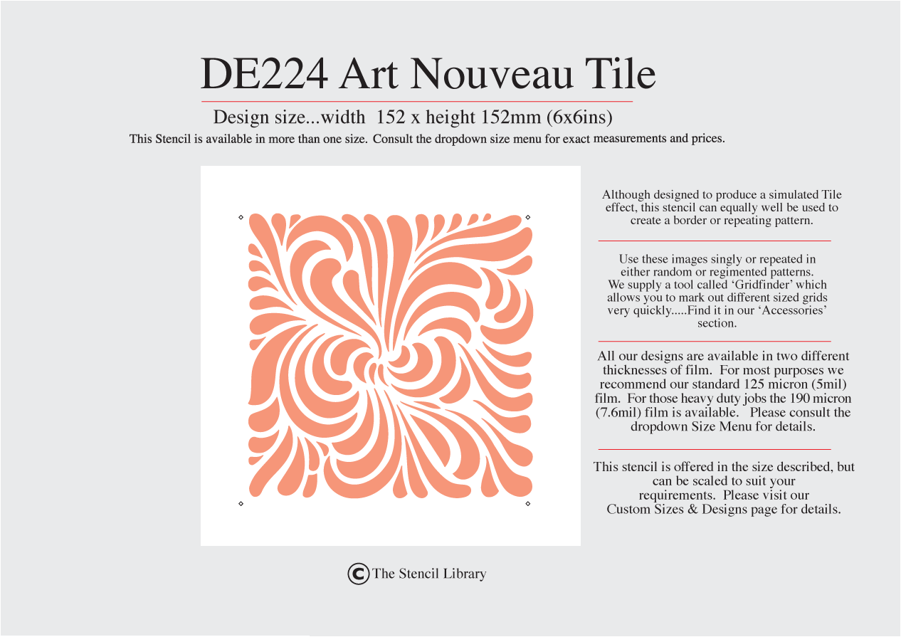 17. DE224 Art Nouveau Tile