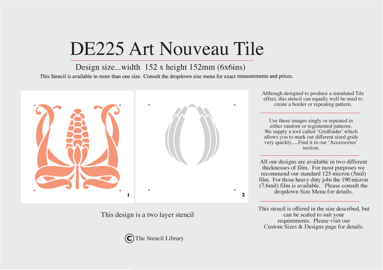 18. DE225 Art Nouveau Tile