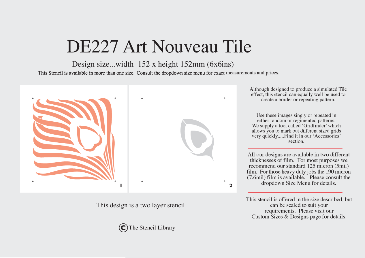 20. DE227 Art Nouveau Tile