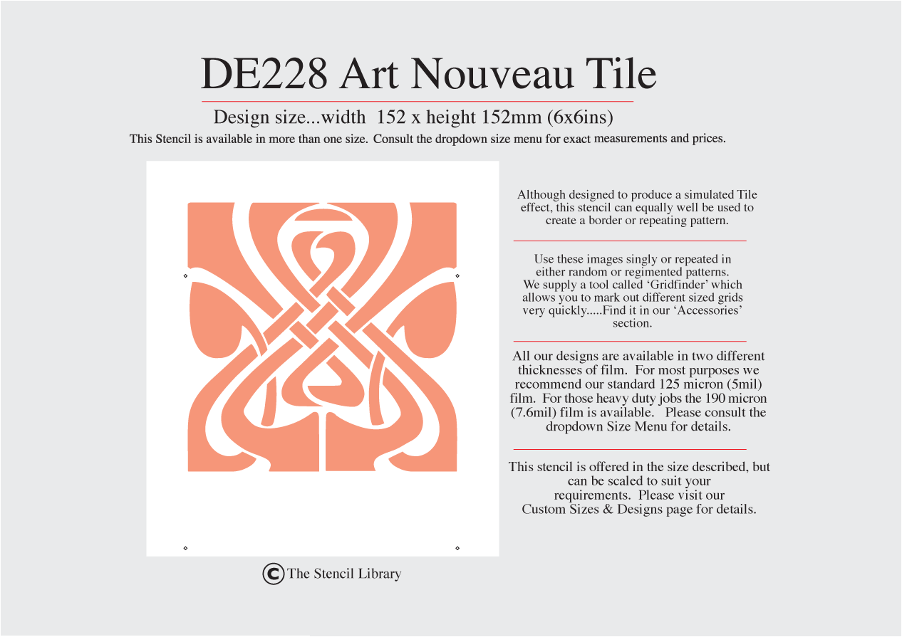 21. DE228 Art Nouveau Tile
