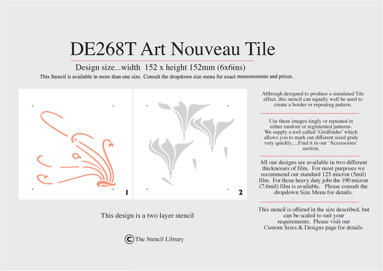 24. DE268T Art Nouveau Tile