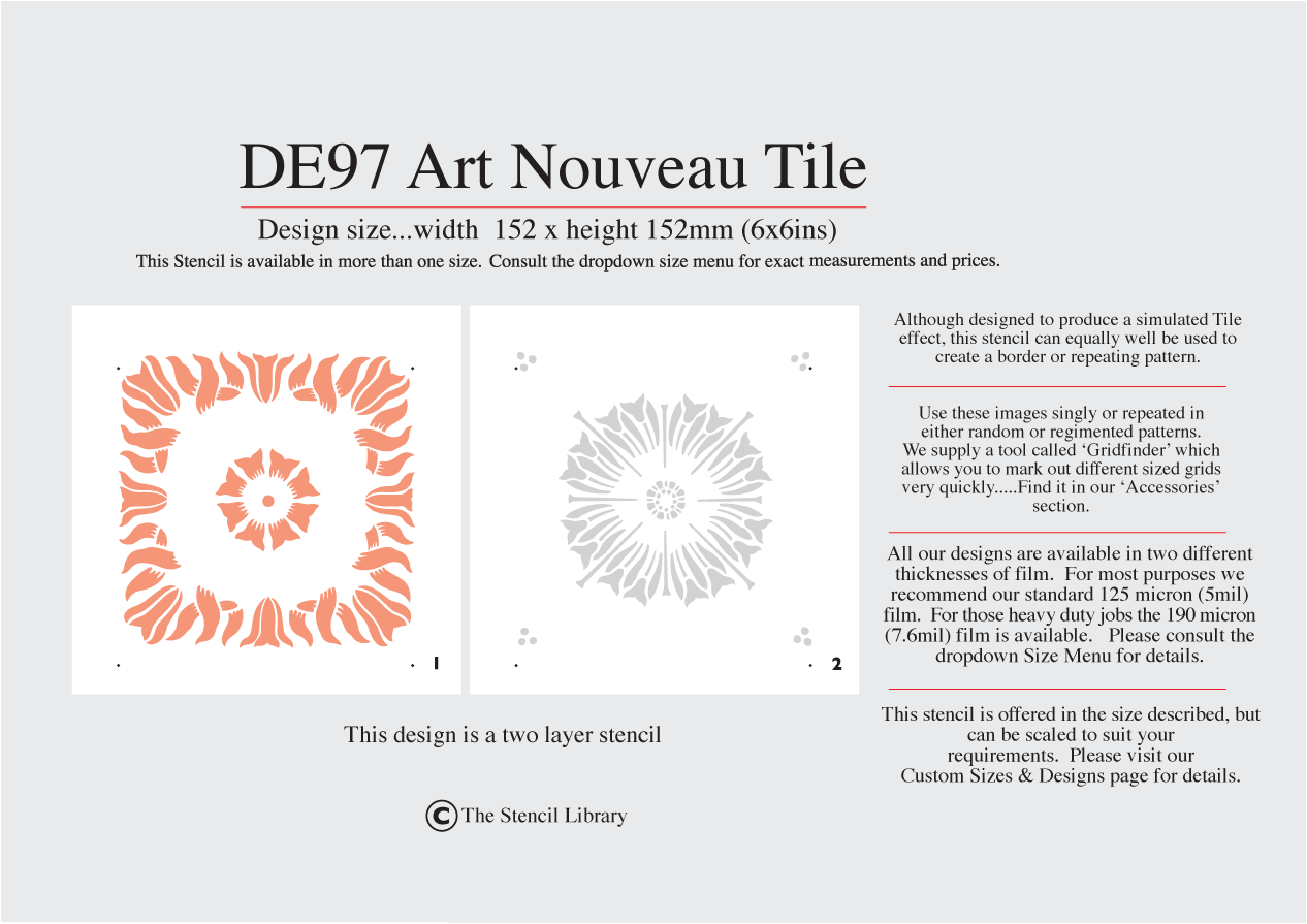 10. DE97 Art Nouveau Tile