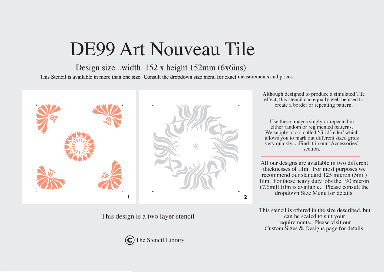 12. DE99 Art Nouveau Tile