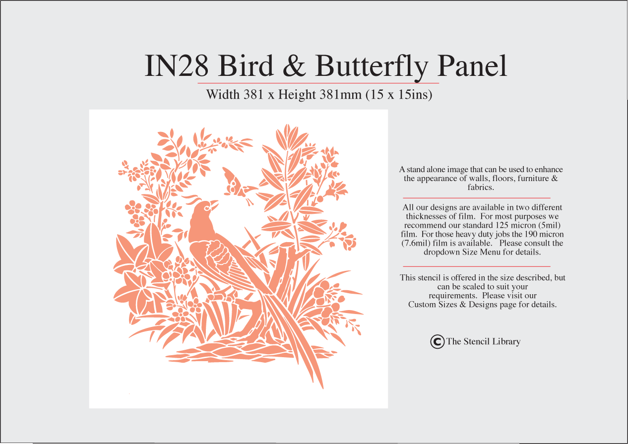 11.  IN28 Bird & Butterfly Panel