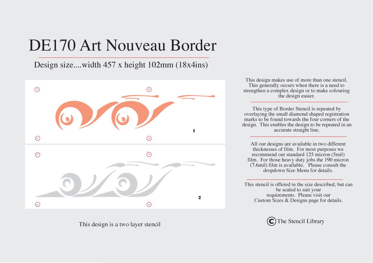 DE170 Art Nouveau Border