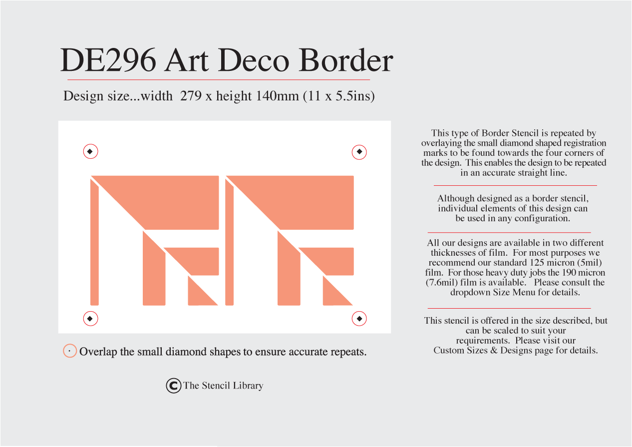 DE296 Art Deco Border