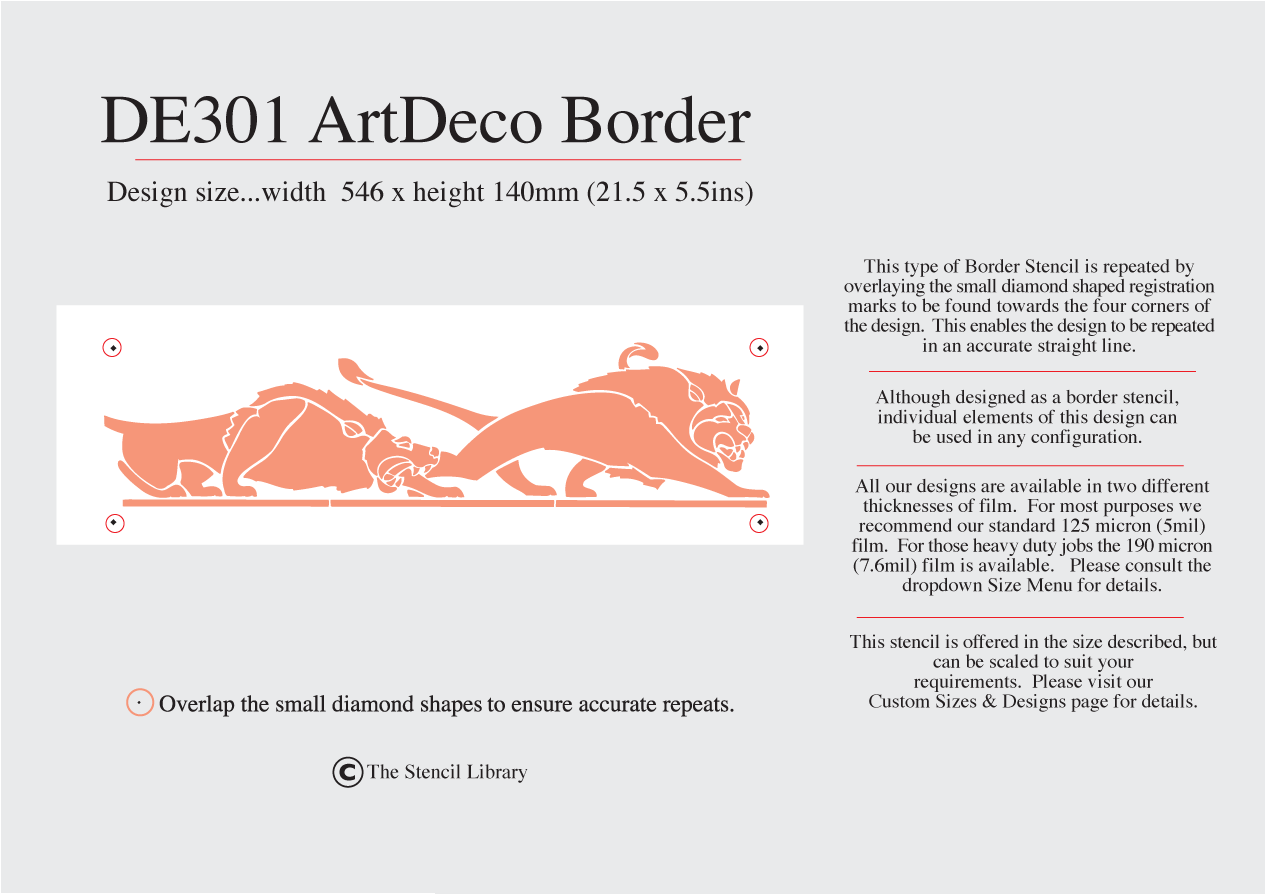 DE301 Art Deco Border