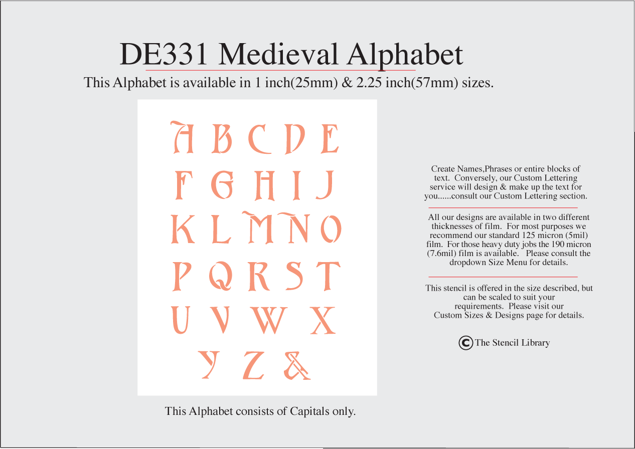 DE331 Medieval Alphabet
