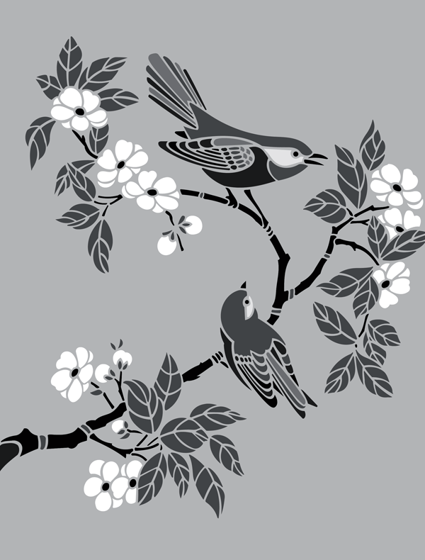 15. JA116 Birds & Blossom No4