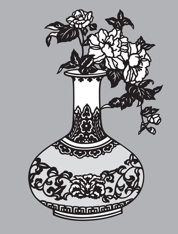 62. CH75S Vase & Peonies