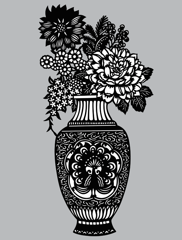 65. CH78S Vase & Flowers