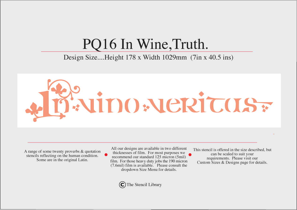 PQ16 In Wine, Truth