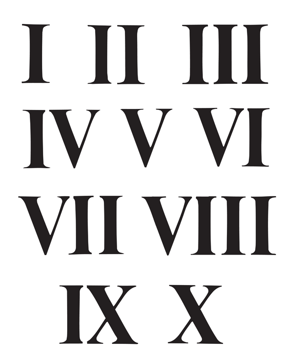 17. MS92 Roman Numerals