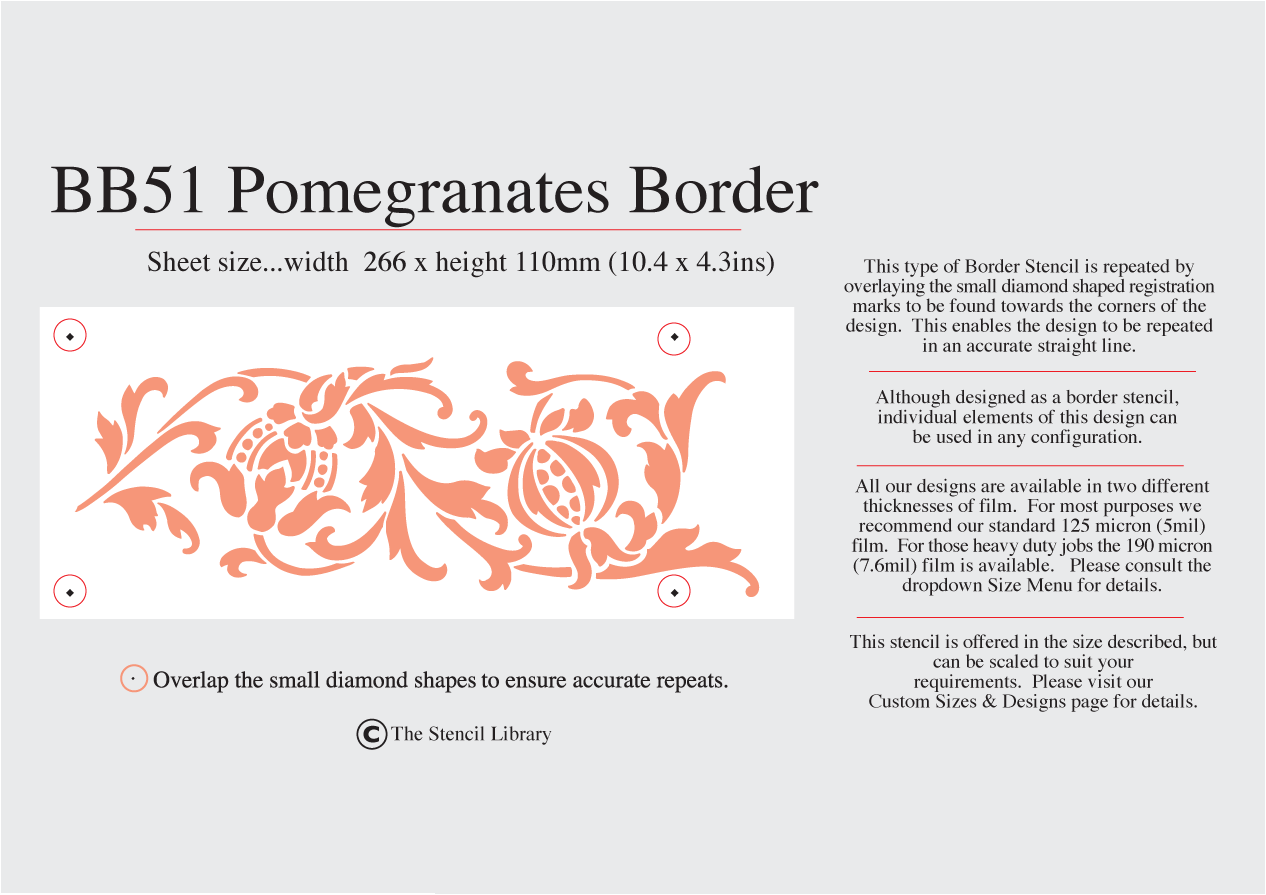 BB51 Pomegranates Border
